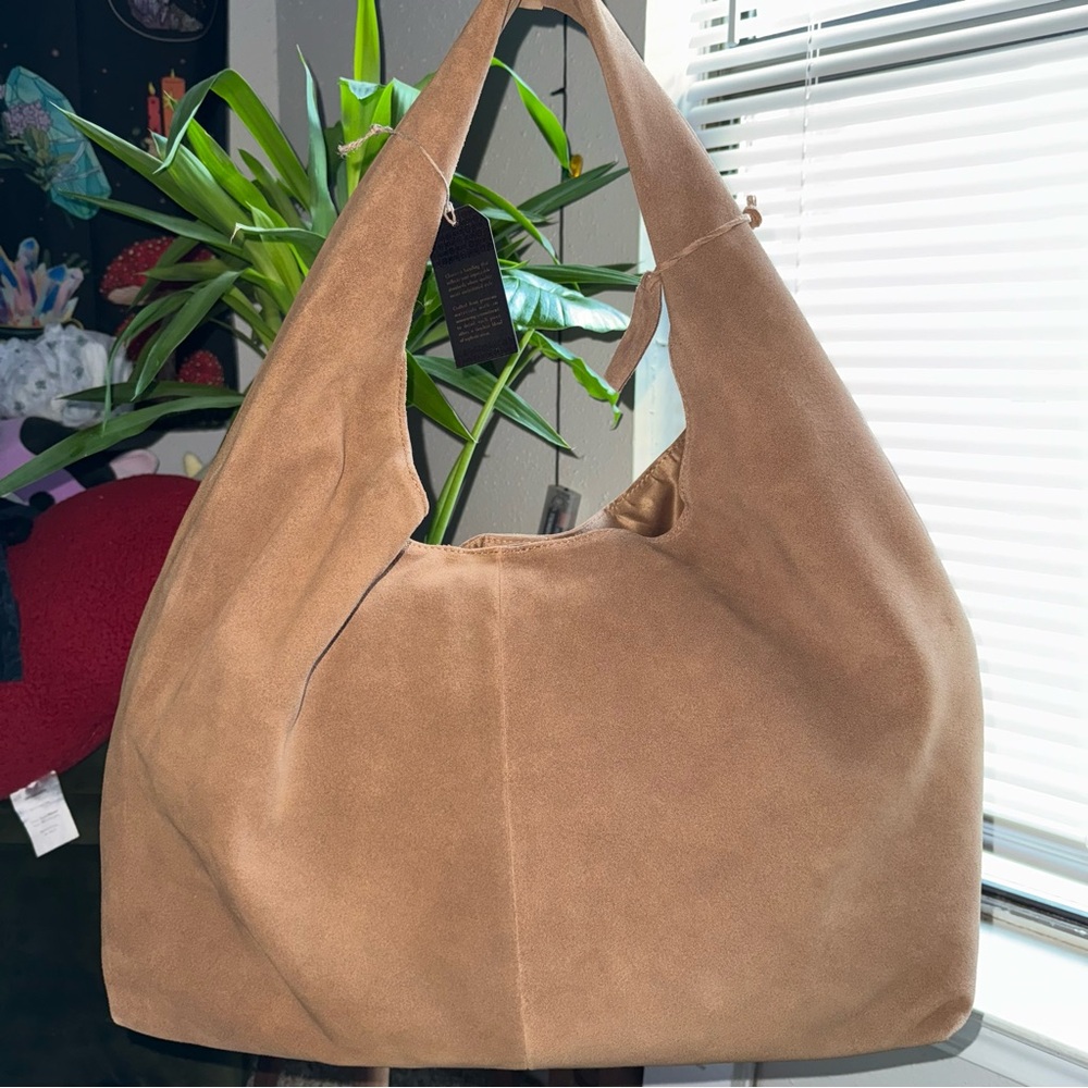 Suede Large Hobo Bag - Picture 3 of 6